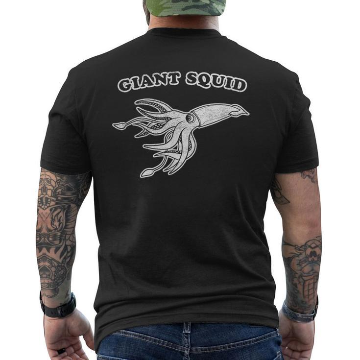 Retro Giant Squid Vintage 1980S Men's T-shirt Back Print