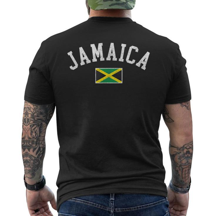 Retro Jamaica Flag Vintage Jamaican Travel Souvenir Boy Girl Men's T-shirt Back Print