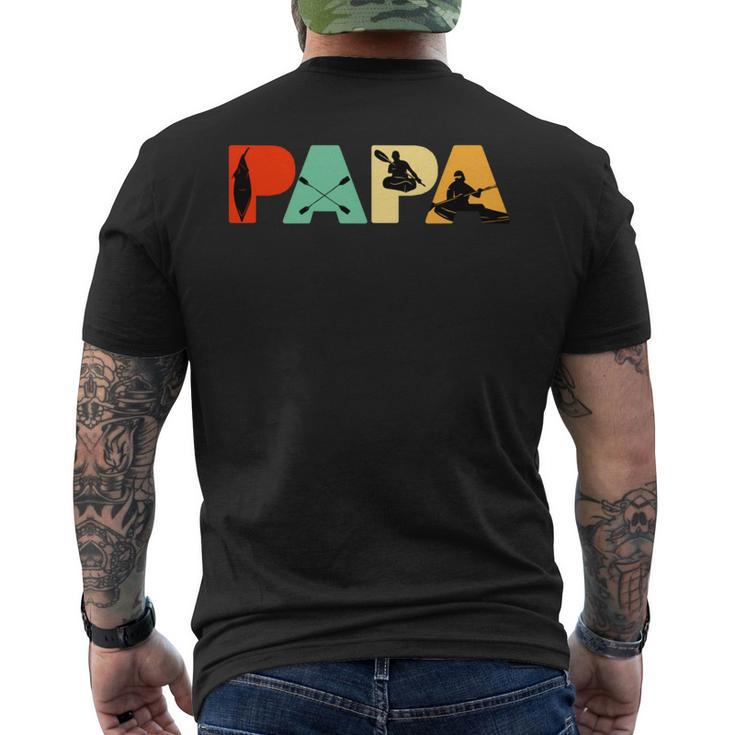 Retro Kajakfahrer Papa Lustigeintage Papa Kajakfahrer Lie T-Shirt mit Rückendruck