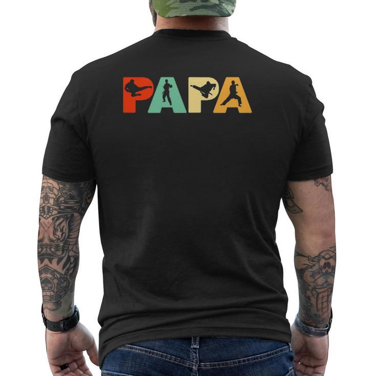 Retro Karate Dad Papa Karate Father Mens Back Print T-shirt