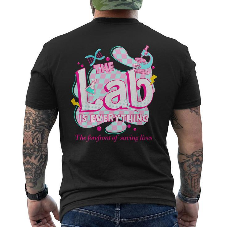 Retro Lab Week 2024 Medical Lab Tech Team Patient Care Tech Men's T-shirt Back Print