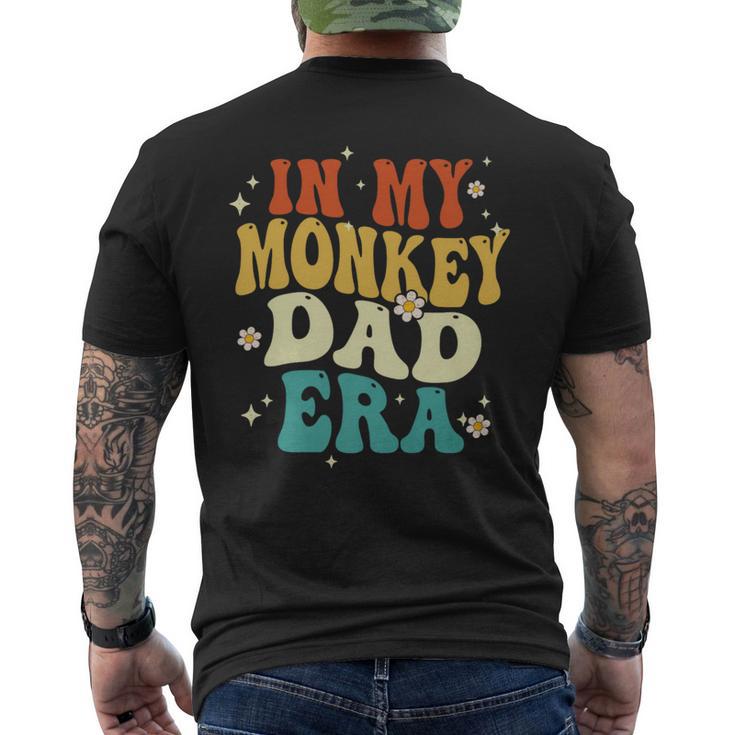 Retro In My Monkey Dad Era Monkey Father's Day Men's T-shirt Back Print