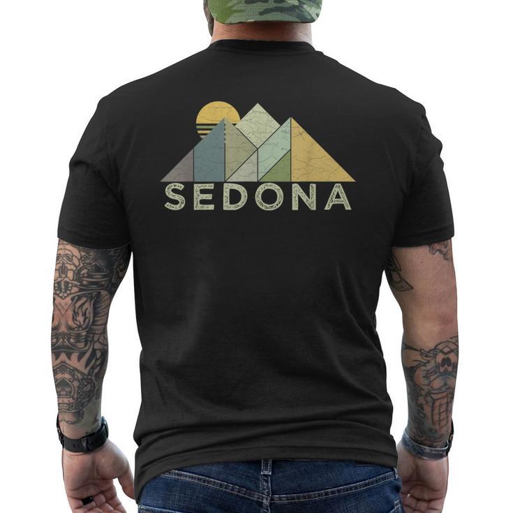 Retro Sedona Arizona Distressed Hiking Men's T-shirt Back Print