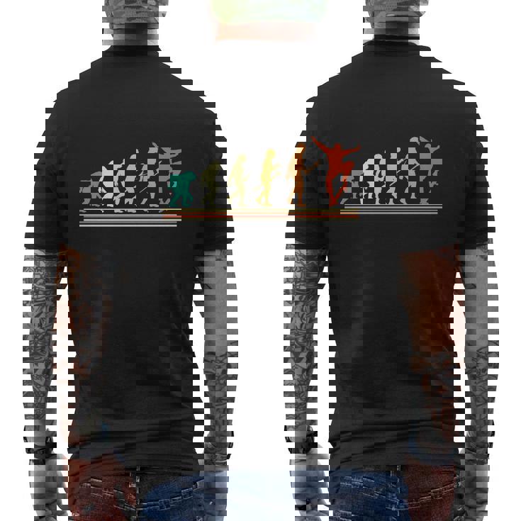Retro Skating Evolution For Skaters And Skateboarders Mens Back Print T-shirt