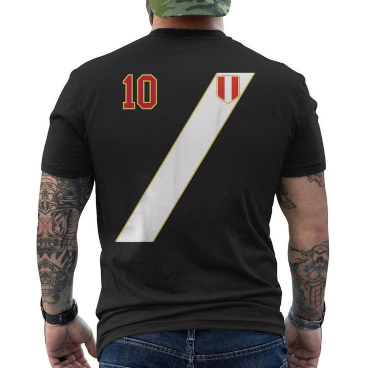 Retro Soccer Inspired Peru Men's T-shirt Back Print
