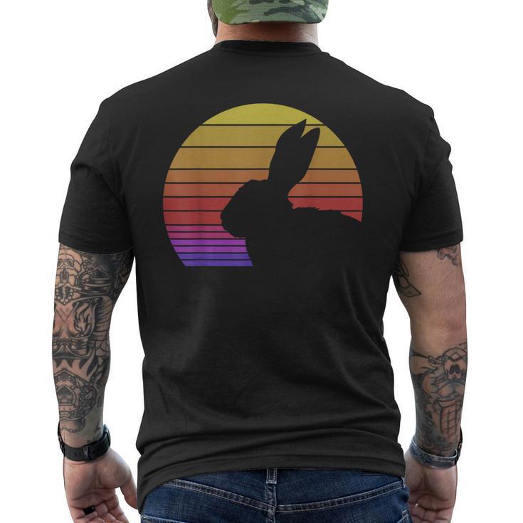 Retro Style Rabbit Silhouette Vintage Men's T-shirt Back Print