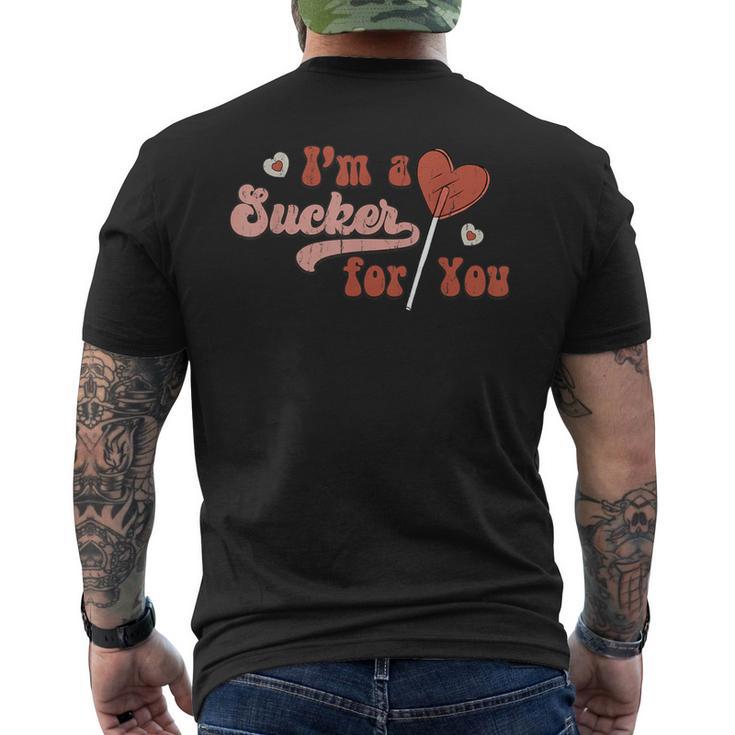 Retro Im A Sucker For You Couple Matching Valentine Men's T-shirt Back Print