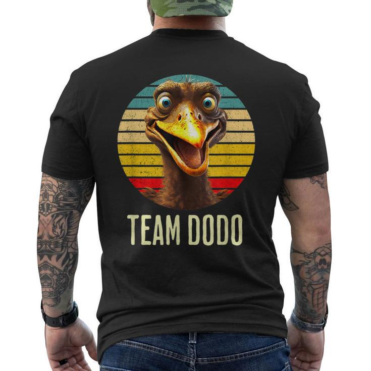 Retro Team Dodo Kurzärmliges Herren-T-Kurzärmliges Herren-T-Shirt mit Vintage Sonnenuntergang und Vogel Design