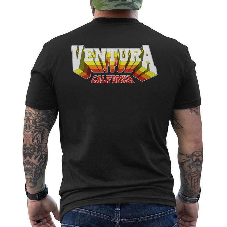 Retro Ventura City Ca California Men's T-shirt Back Print