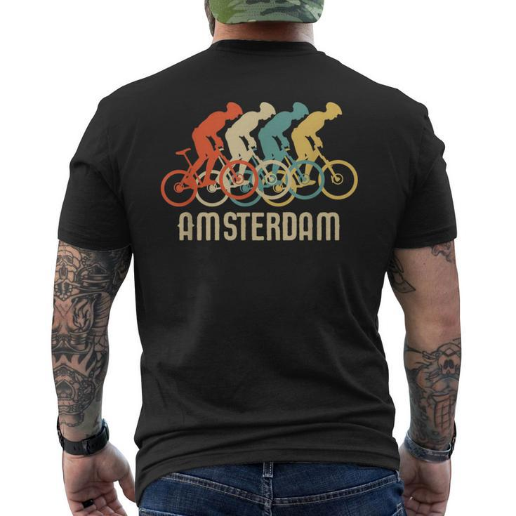 Retro Vintage Bike Amsterdam T Men's T-shirt Back Print