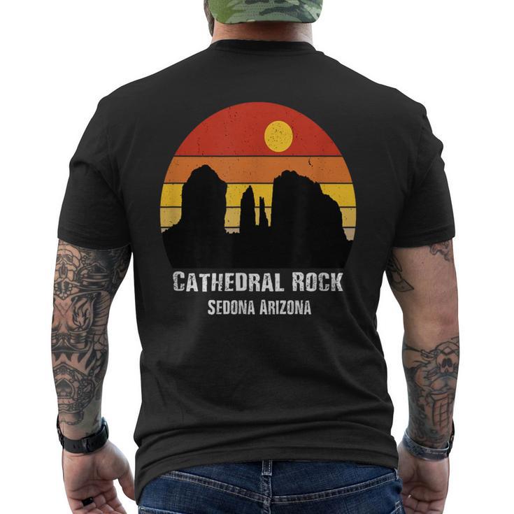 Retro Vintage Cathedral Rock Sedona Skyline Arizona Men's T-shirt Back Print