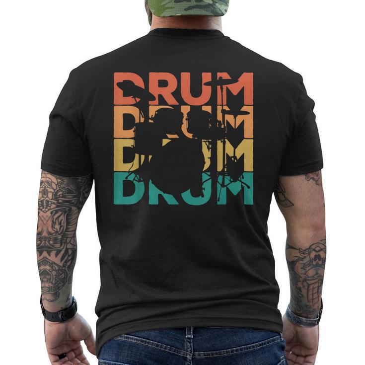 Retro Vintage Drums For Drummers & Drummers T-Shirt mit Rückendruck