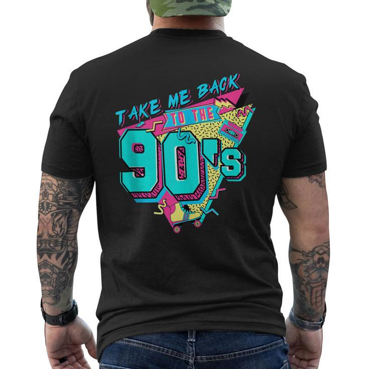 Retro Vintage Music Tape 90'S Take Me Back To The 90S Mens Back Print T-shirt