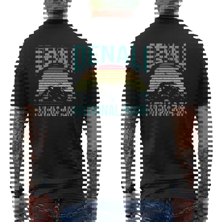 Retro Vintage National Park Denali National Park Mens Back Print T-shirt