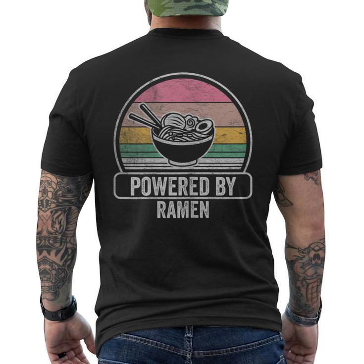 Retro Vintage Powered By Ramen Ramen Lover Men's T-shirt Back Print