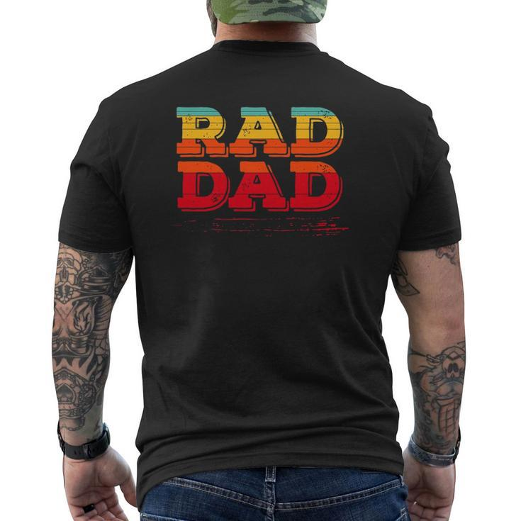 Retro Vintage Rad Dad Mens Back Print T-shirt