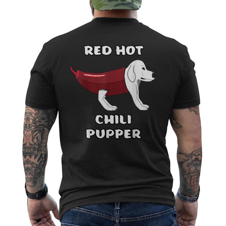 Rhcp Red Hot Chili Pupper Peppers Parody Puppy Doggy Puppies Men's T-shirt Back Print