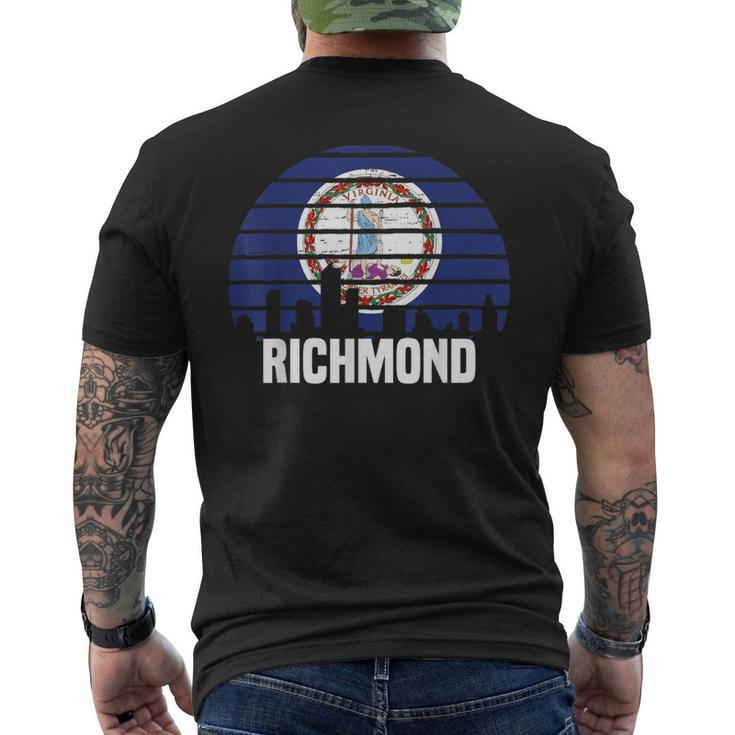 Richmond Virginia Va Group City Trip Silhouette Flag Men's T-shirt Back Print