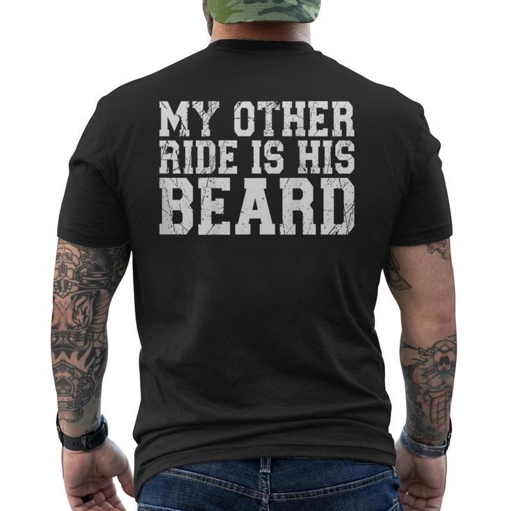 My Other Ride Is His Beard On Back Men's T-shirt Back Print