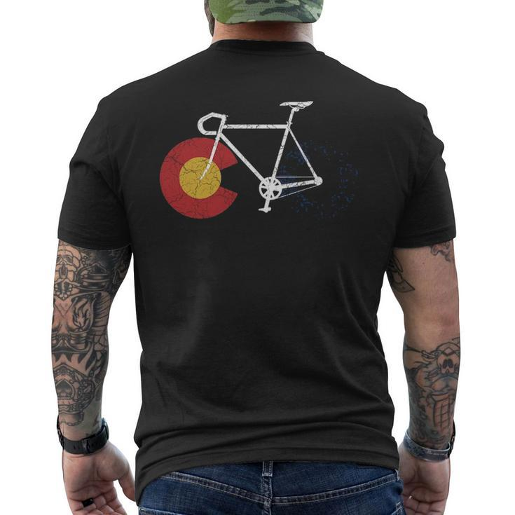 Ride Colorado Cycling T  Cycle Colorado  Bicycle Men's T-shirt Back Print
