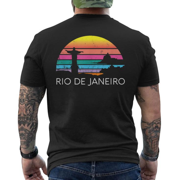 Rio De Janeiro Brazil Beach Surf Ocean Brazilian Island Bay Men's T-shirt Back Print