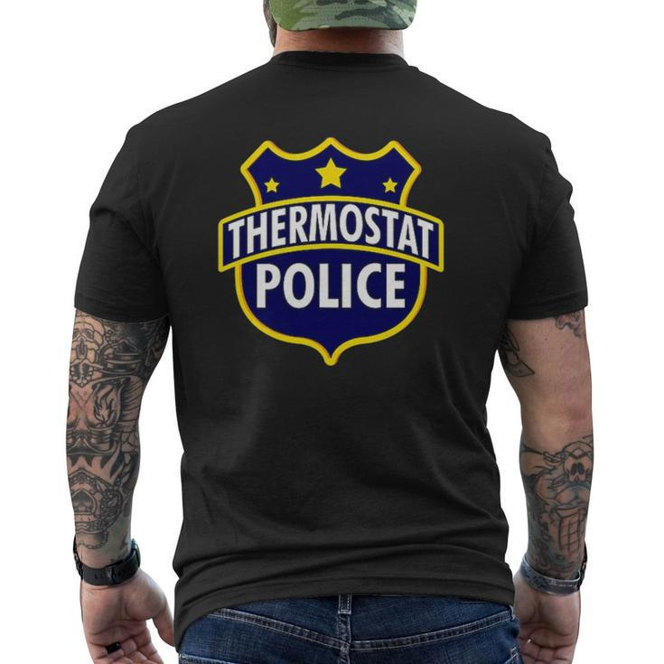 Thermostat Police Pocket Dad's Bday Father's Day Mens Back Print T-shirt