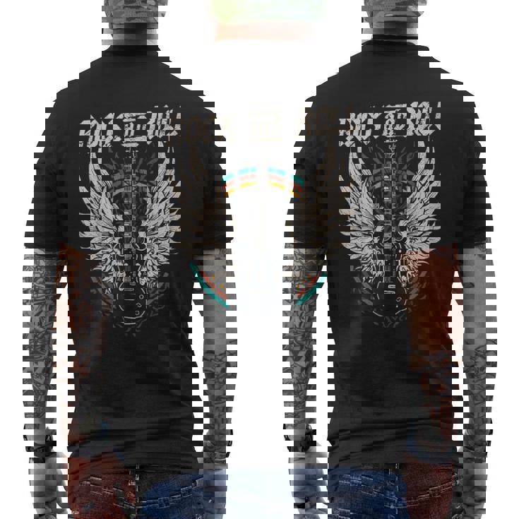 Rock And Roll Guitarraintage Rock And Roll Music Retro Metal Musi Sin Mangas Camiseta Hombre Estampado Espalda