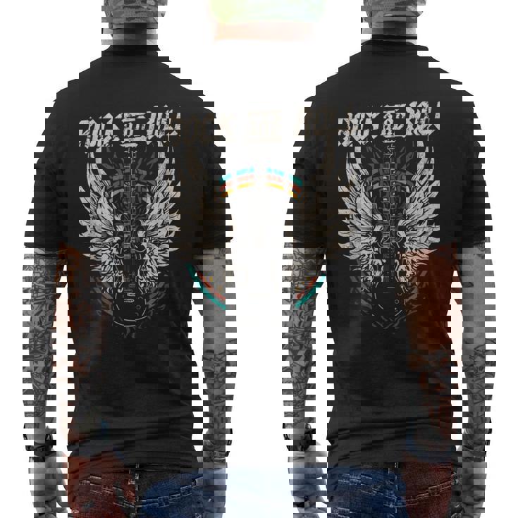 Rock And Roll Guitarraintage Rock Music Sin Mangas Camiseta Hombre Estampado Espalda