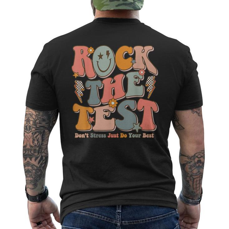Rock The Test Testing Day Don't Stress Do Your Best Test Day Men's T-shirt Back Print