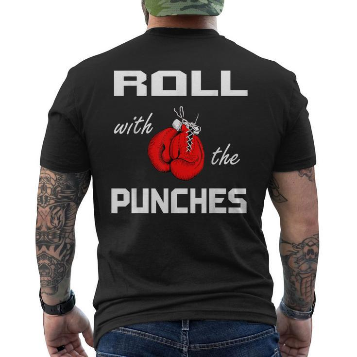 Roll With The Punches Boxing Gloves Men's T-shirt Back Print