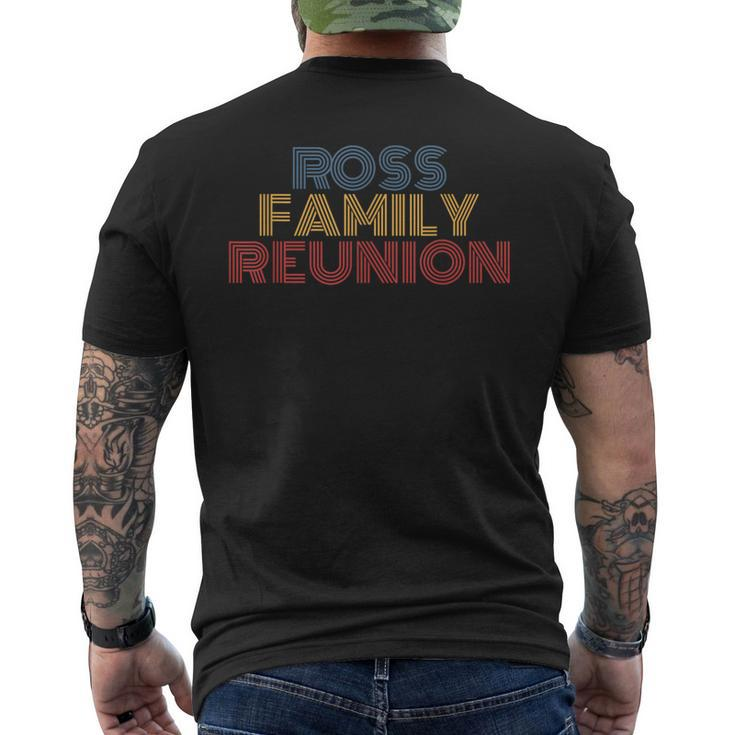 Ross Family Reunion Surname Personalized Name Retro Men's T-shirt Back Print