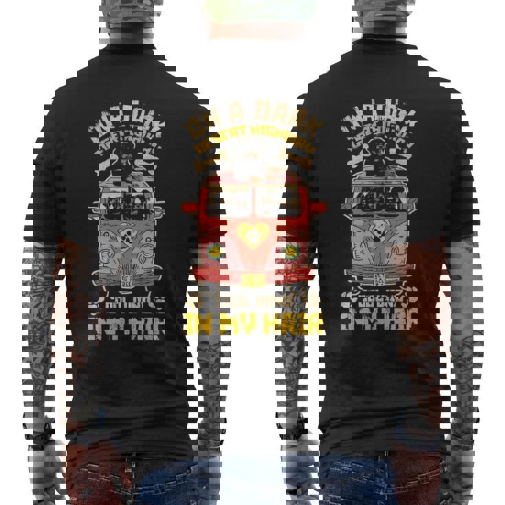 Rottweiler Artwork Painting Desert Highway Men's T-shirt Back Print