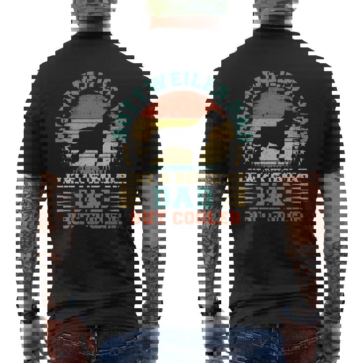 Rottweiler Dad Vintage Rottweiler Dog Father's Day Men's T-shirt Back Print