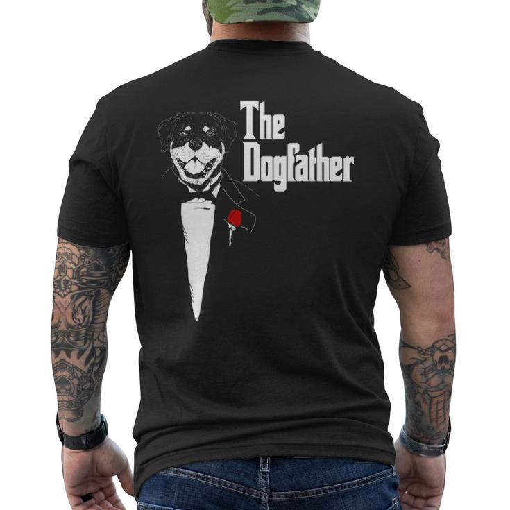 Rottweiler The Dogfather Rottweiler Rottie Dog Dad Men's T-shirt Back Print