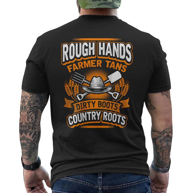 Rough Hands Farmer Tans Farmers Farming Backside Men's T-shirt Back Print