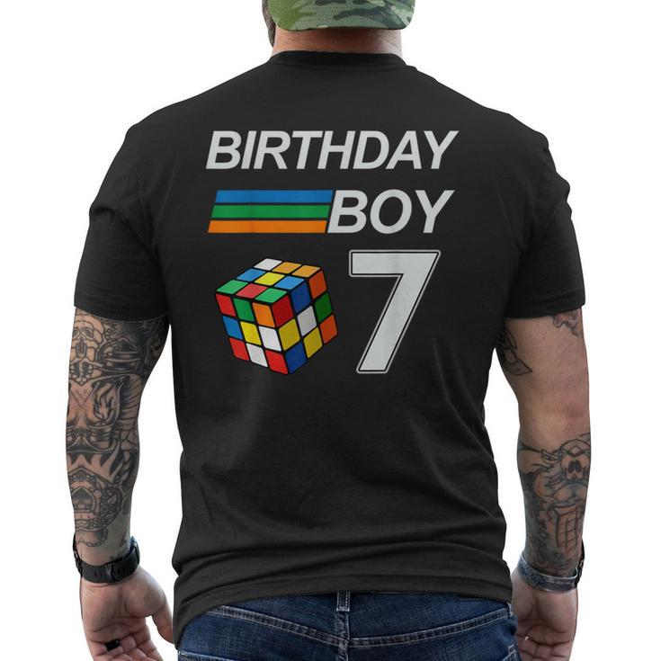 Rubixk Cube Speed Cubing Birthday Boy 7 Years Old Boys Kid Men's T-shirt Back Print