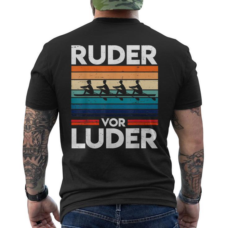 Ruderor Luder For Rowing Athletes Or Rowing Clubs T-Shirt mit Rückendruck