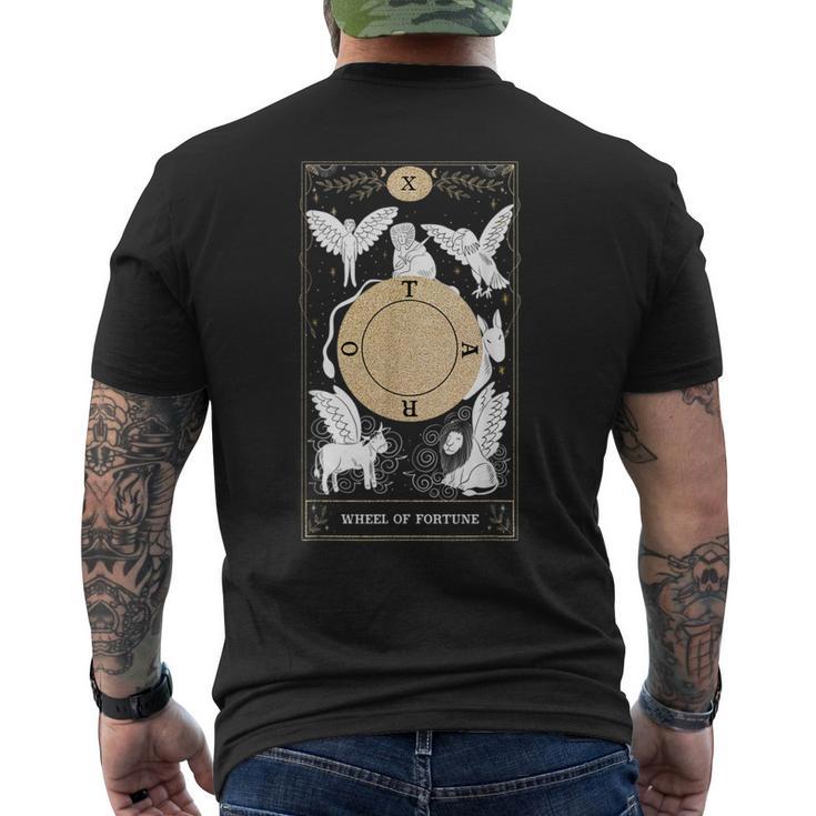 Rueda De La Fortuna X Tarot Card Camiseta Hombre Estampado Espalda