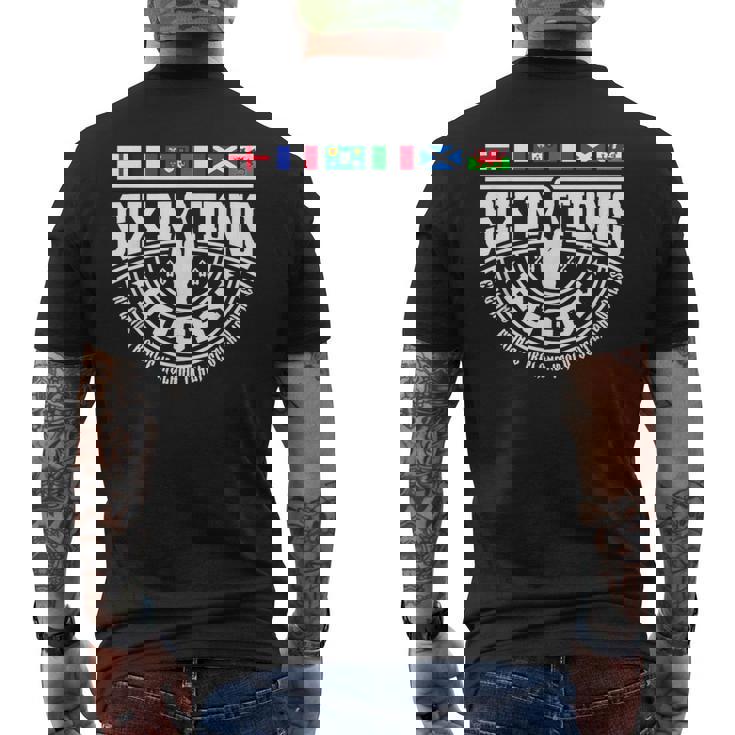 Rugby 6 Naciones Inglaterra Francia Gales Escocia Italia Irlanda Camiseta Hombre Estampado Espalda