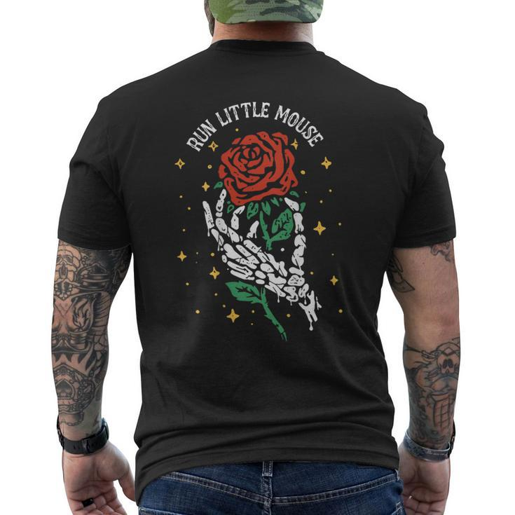 Run Little Mouse On Back Men's T-shirt Back Print