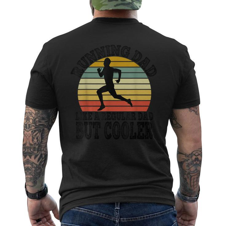 Running Dad Marathon Runner Father's Day Vintage Men's T-shirt Back Print