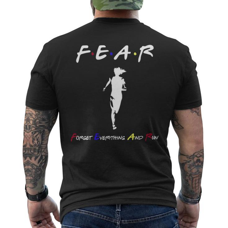 Running Runner Fear Forget Everything And Run Men's T-shirt Back Print