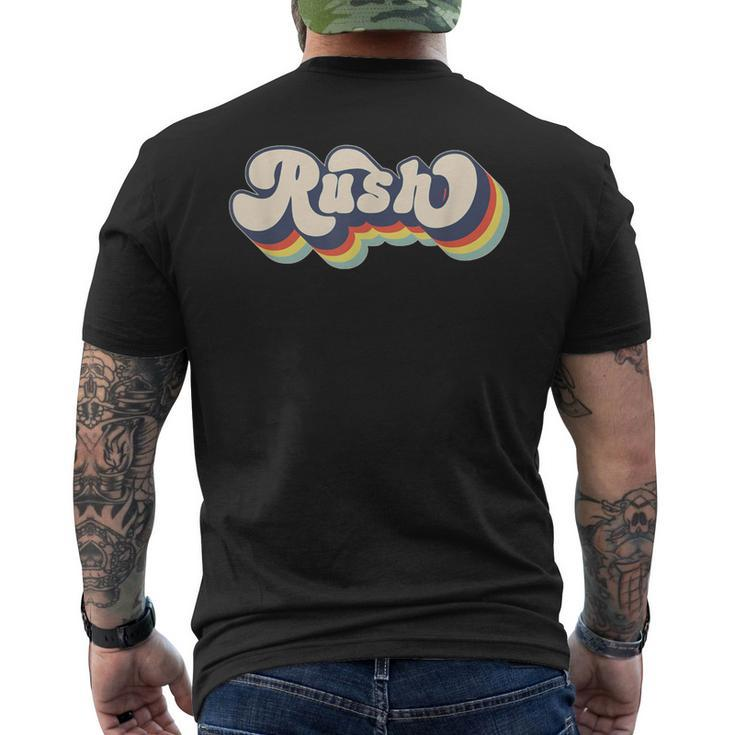 Rush Family Name Personalized Surname Rush Men's T-shirt Back Print