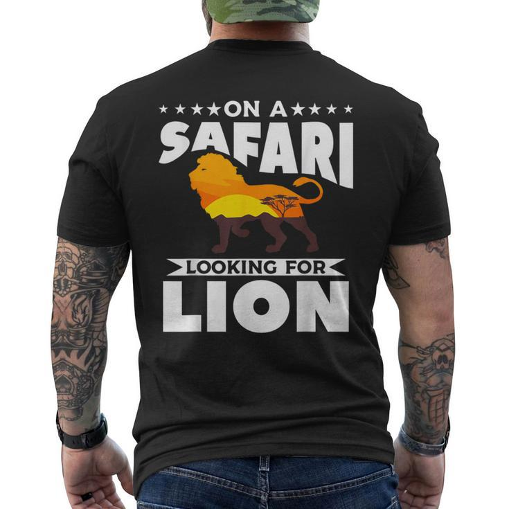 On A Safari Looking For Lion Family Vacation Men's T-shirt Back Print
