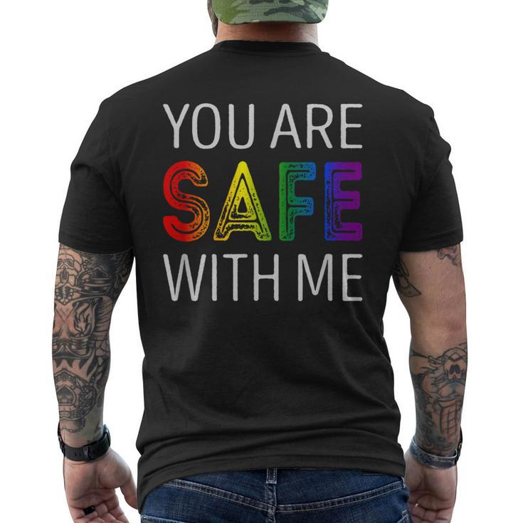 You Are Safe With Me Men's T-shirt Back Print