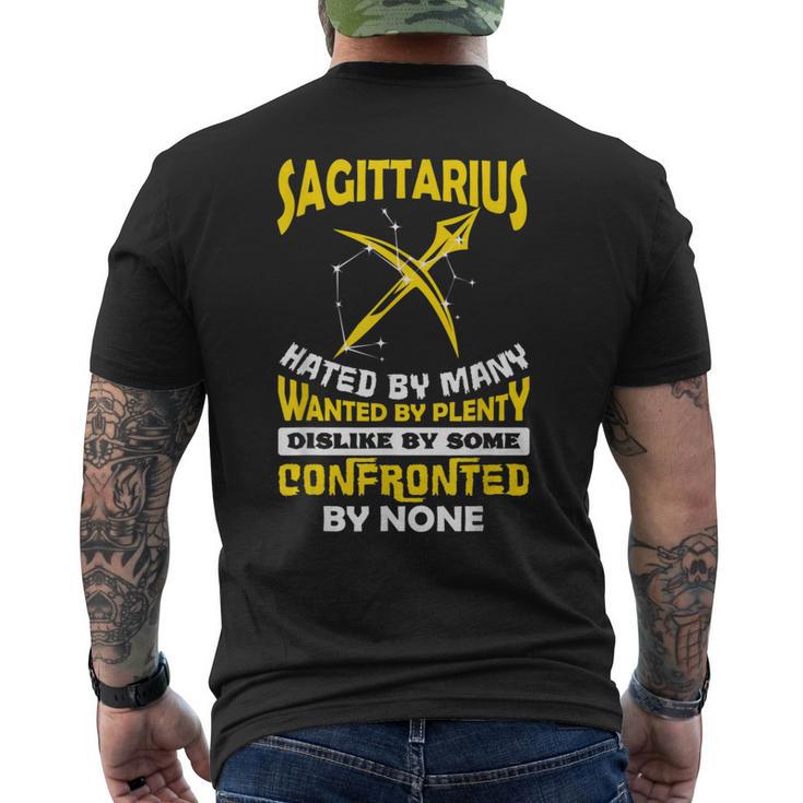 Sagittarius Hated By Many November December Zodiac Birthday Men's T-shirt Back Print