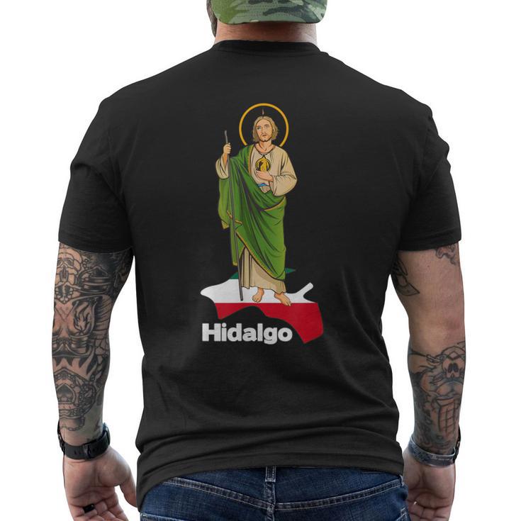 Saint Jude Thaddeus With Hidalgo Mexico Men's T-shirt Back Print