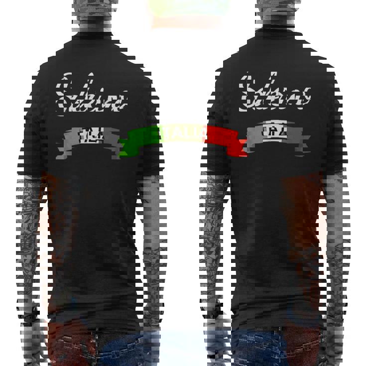 Salerno Italia Bandera Italia Souvenir A Juego Italiano Camiseta Hombre Estampado Espalda