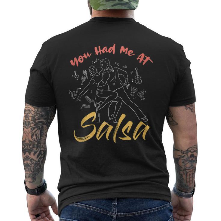 You Had Me At Salsa Cinco De Mayo Dancing Men's T-shirt Back Print