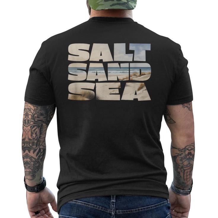 Salt Sand Sea Life Salt Air Sandy Beach And Sea Life Men's T-shirt Back Print